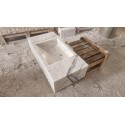 Gray Veined Lilac Marble Washbasin, Custom Order Marble Sink