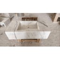 Gray Veined Lilac Marble Washbasin, Custom Order Marble Sink
