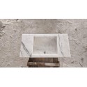 Gray Veined Lilac Marble Washbasin, Custom Order Marble Sink