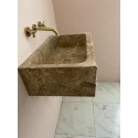 Noche Travertine Marble Sink, Powder Room Marble Sink
