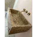 Noche Travertine Marble Sink, Powder Room Marble Sink
