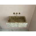 Noche Travertine Marble Sink, Powder Room Marble Sink
