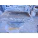 Silver Travertine Marble Sink, Wall Mounted Washbasin