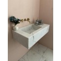 Veined Gray Marble Sink Basin, Powder Room Sink Basin, Home Design