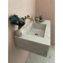 Veined Gray Marble Sink Basin, Powder Room Sink Basin, Home Design