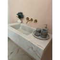 Veined Gray Marble Sink Basin, Powder Room Sink Basin, Home Design