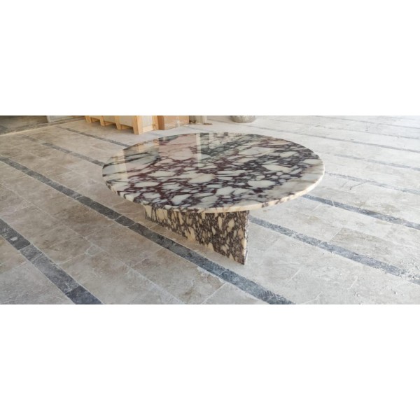 Calacatta Viola Round Marble Table