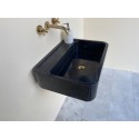 Nero Marquina Marble Sink, Black Marble Sink, Handmade Marble Vanity