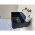 Nero Marquina Marble Sink, Black Marble Sink, Handmade Marble Vanity