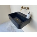 Nero Marquina Marble Sink, Black Marble Sink, Handmade Marble Vanity