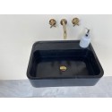 Nero Marquina Marble Sink, Black Marble Sink, Handmade Marble Vanity