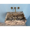 Calacatta Antique Marble Sink , Powder Room Washbasin , Vessel Sink