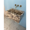 Calacatta Antique Marble Sink , Powder Room Washbasin , Vessel Sink