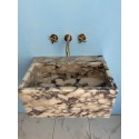 Calacatta Antique Marble Sink , Powder Room Washbasin , Vessel Sink