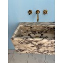 Calacatta Antique Marble Sink , Powder Room Washbasin , Vessel Sink