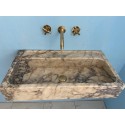 Calacatta Antique Sink, Wall Mounted Marble Sink