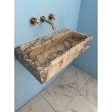 Calacatta Antique Sink, Wall Mounted Marble Sink