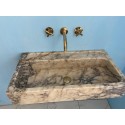 Calacatta Antique Sink, Wall Mounted Marble Sink