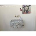 Calacatta Gold Marble Sink Basin, Wall Monut Sink Basin