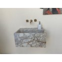 Calacatta Gold Marble Sink Basin, Wall Monut Sink Basin