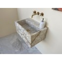 Calacatta Gold Marble Sink Basin, Wall Monut Sink Basin