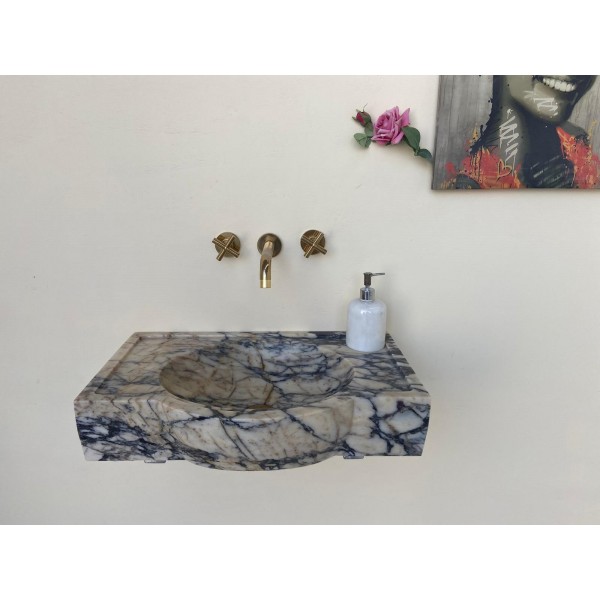 Custom Order Calacatta Violet Marble Sink Basin, Bahtroom Washbasin