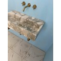 Caalcatta Monet Marble Sink Powder Room Marble Sink
