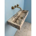 Custom Size Marble Sink, Monet Marble Sink Hand Carved