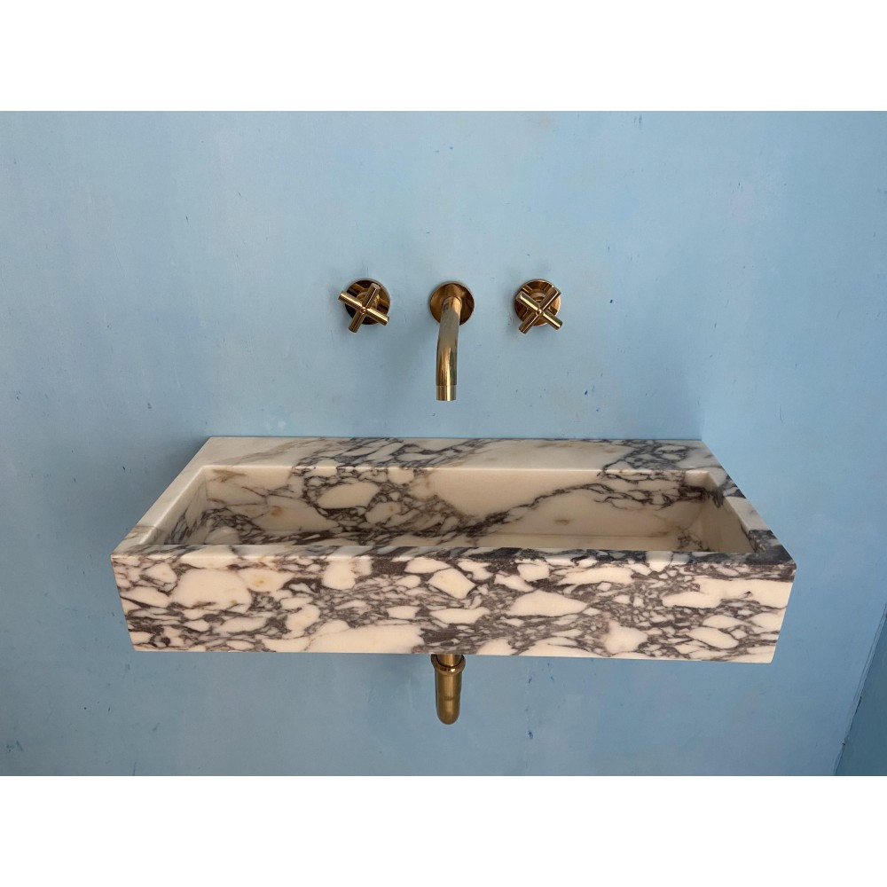 Custom Size Marble Sink, Monet Marble Sink Hand Carved