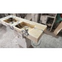 Double Marble Sink, Monet Marble Washbasin, Large Marble Washbasin