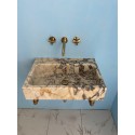 Calacatta Gold Marble Vanity, Powder Room Marble Sink Basin
