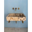 Calacatta Gold Marble Vanity, Powder Room Marble Sink Basin