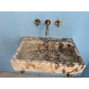 Calacatta Gold Marble Vanity, Powder Room Marble Sink Basin