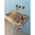 Calacatta Gold Marble Vanity, Powder Room Marble Sink Basin