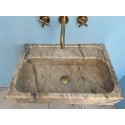 Gold Marble Sink, Powder Room Sink, Wall Mounted Marble Sink