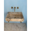 Gold Marble Sink, Powder Room Sink, Wall Mounted Marble Sink