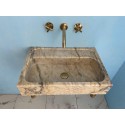 Gold Marble Sink, Powder Room Sink, Wall Mounted Marble Sink