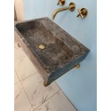Gray Marble Sink, Farmhouse Sink, Hand Carved Sink