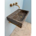 Gray Marble Sink, Farmhouse Sink, Hand Carved Sink