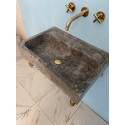 Gray Marble Sink, Farmhouse Sink, Hand Carved Sink