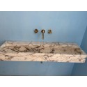 Large Calacatta Viola Marble Sink Hanmade Carved Marble Washbasin