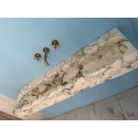 Large Calacatta Viola Marble Sink Hanmade Carved Marble Washbasin