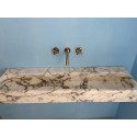 Large Calacatta Viola Marble Sink Hanmade Carved Marble Washbasin