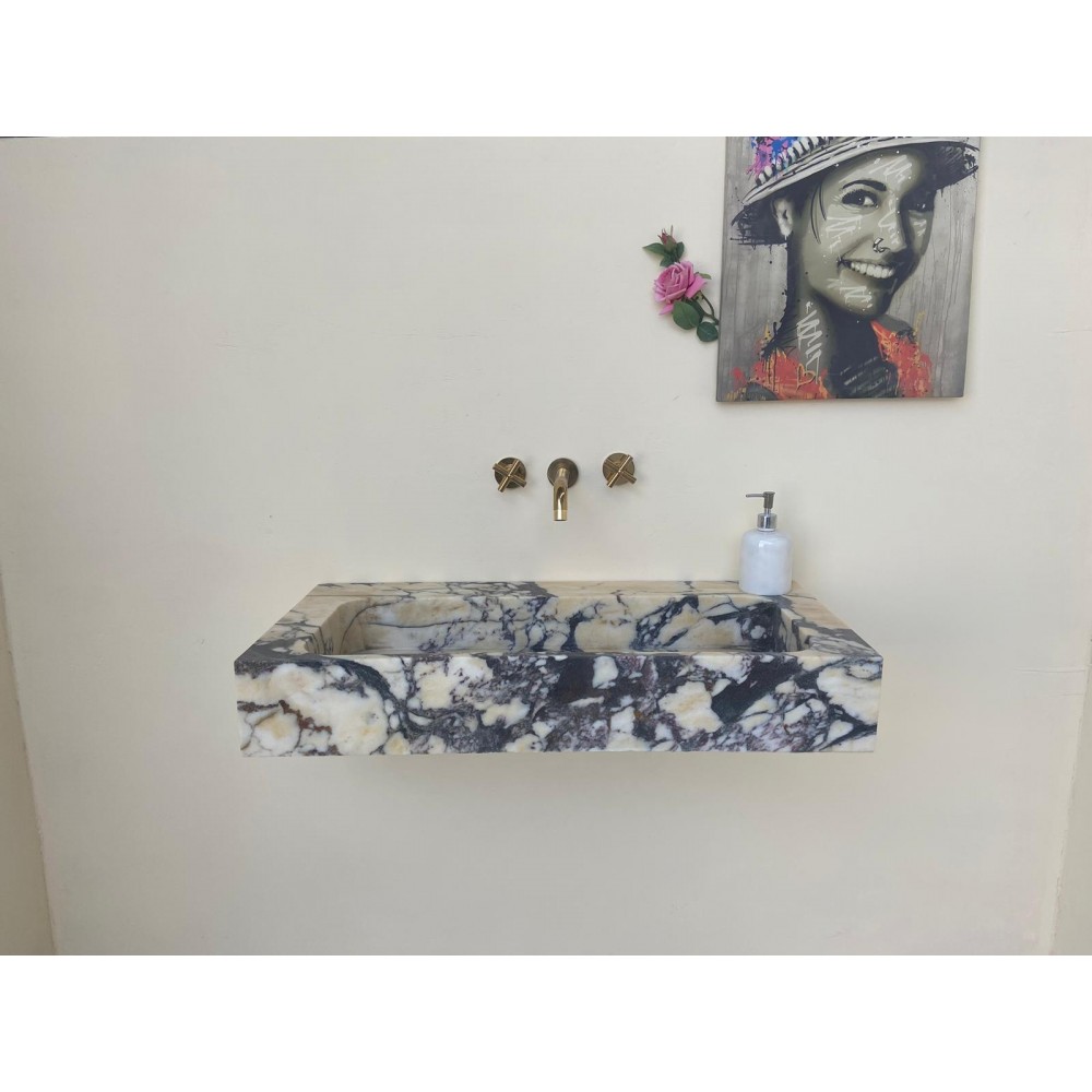 Leopar Marble Sink, Hand Carved Sink, Natural stone Sink