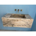 Marble Veined Sink Basin, Calacatta Violet Marble Sink