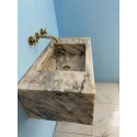 Marble Veined Sink Basin, Calacatta Violet Marble Sink