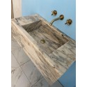 Marble Veined Sink Basin, Calacatta Violet Marble Sink