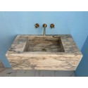 Marble Veined Sink Basin, Calacatta Violet Marble Sink