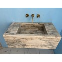 Marble Veined Sink Basin, Calacatta Violet Marble Sink
