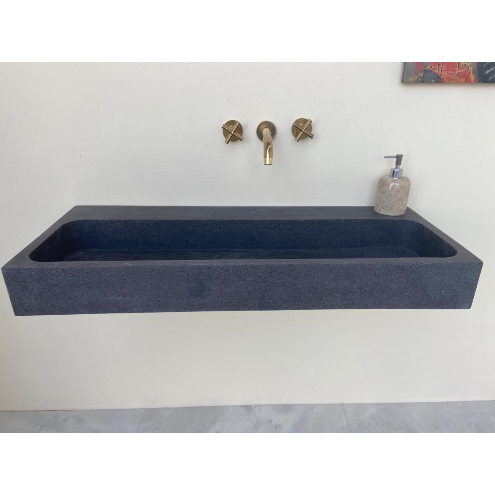 Matte Basalt Marble Sink, Rectangle Marble Sink Basin